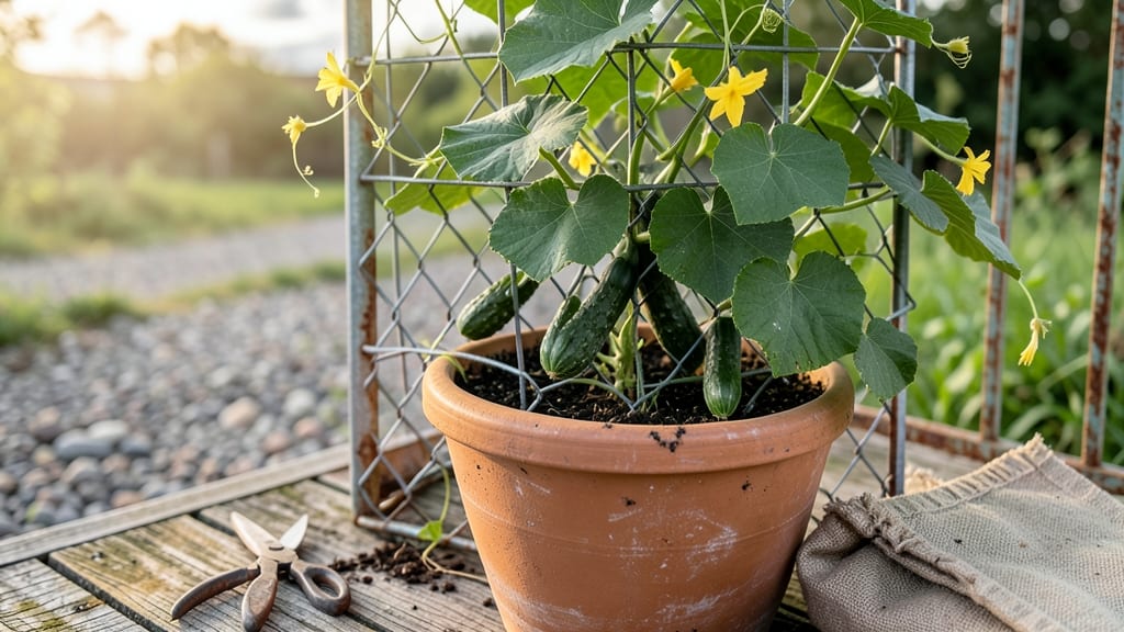 Growing Pickling Cucumbers in Containers: Space-Saving Trellis Tricks for Bountiful Harvests