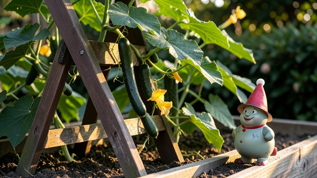 A-Frame Cucumber Trellis: Space-Saving Support for Bushy Vines