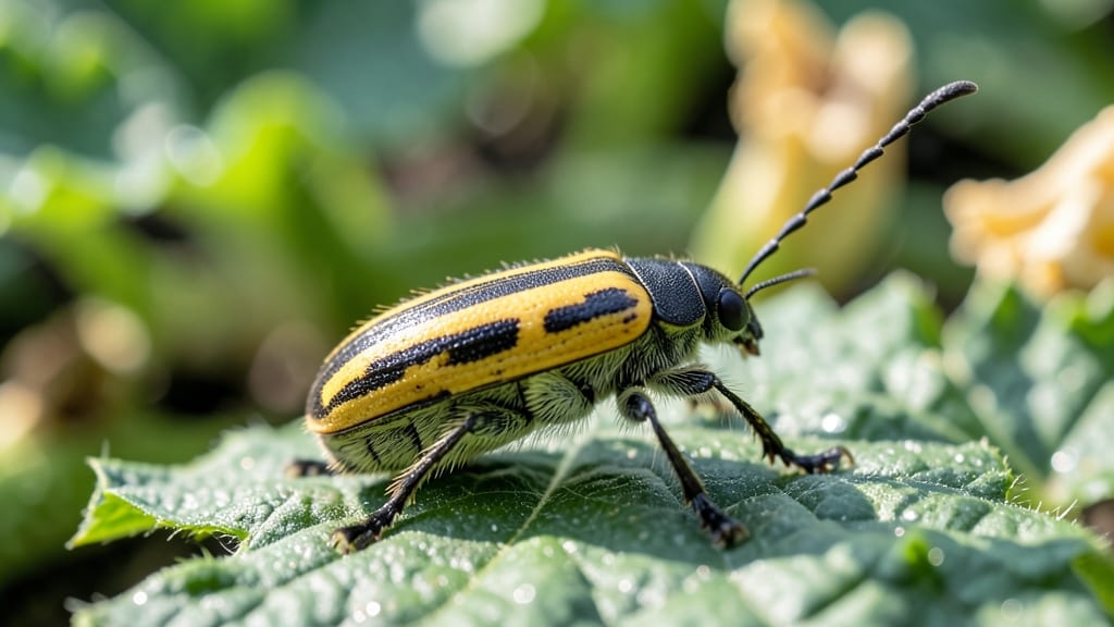 Cucumber Beetle-Striped Variety: Pole-Friendly Pick for Compact Gardens