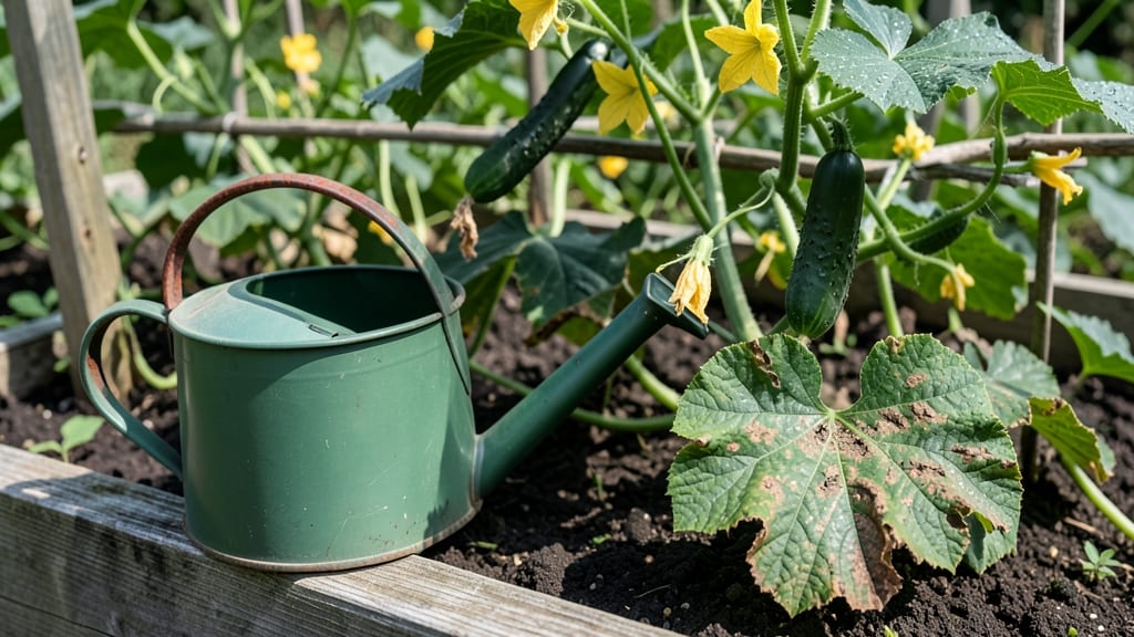 Cucumber Plant Leaves Turning Brown: Overwatering or Disease Fix in 3 Steps