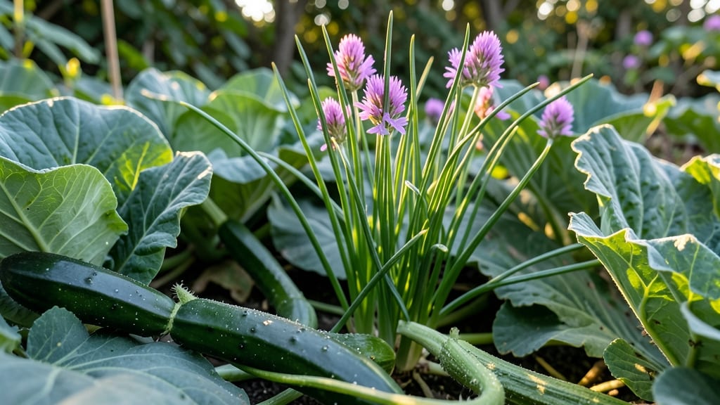 Chives Between Cabbage Rows