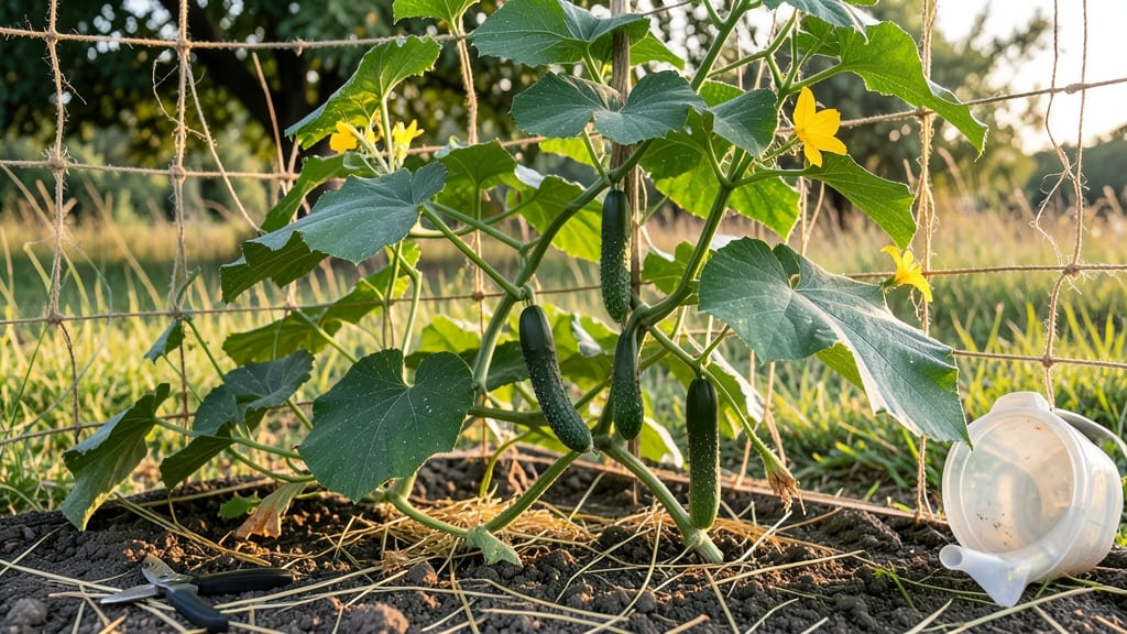 English Cucumber Plants: Bushy Vines and Crunchy Harvests in 55 Days