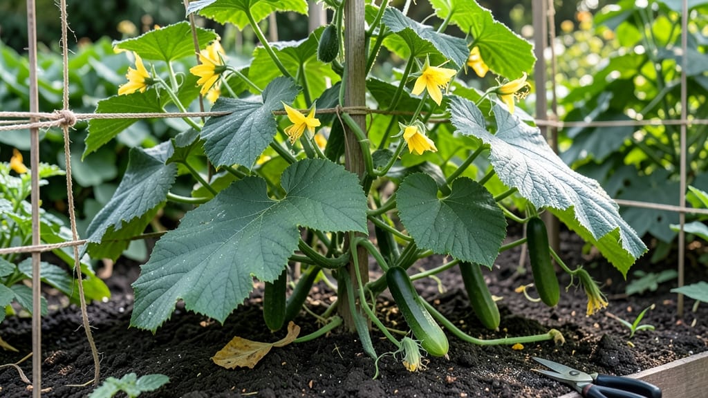 Snacker Cucumber Plant: Compact Trellis Hack for Small-Space Gardens