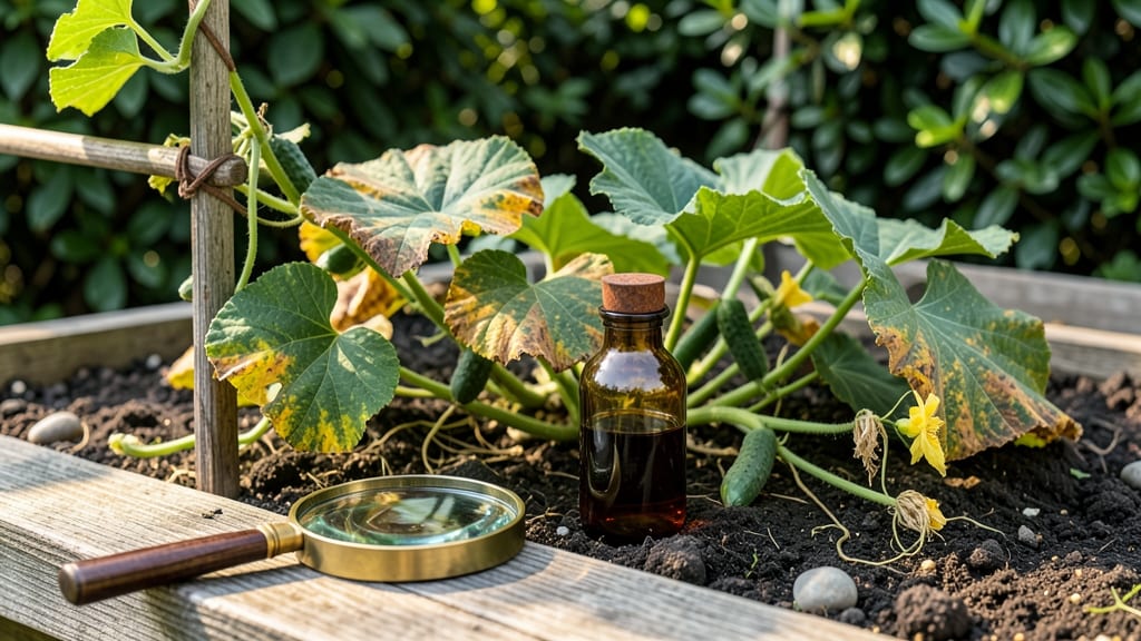 Orange Spots on Cucumber Leaves: Copper Spray Cure for Fungal Blight