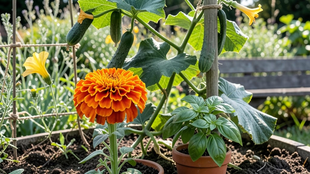 Companion Plants for Cucumbers in Containers: Space-Saving Allies for Bountiful Harvests