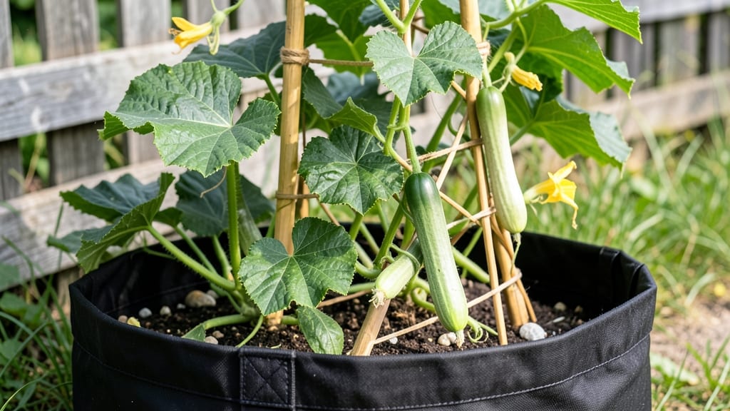 Cucumber Grow Bags: Space-Saving Vertical Harvest in 60 Days