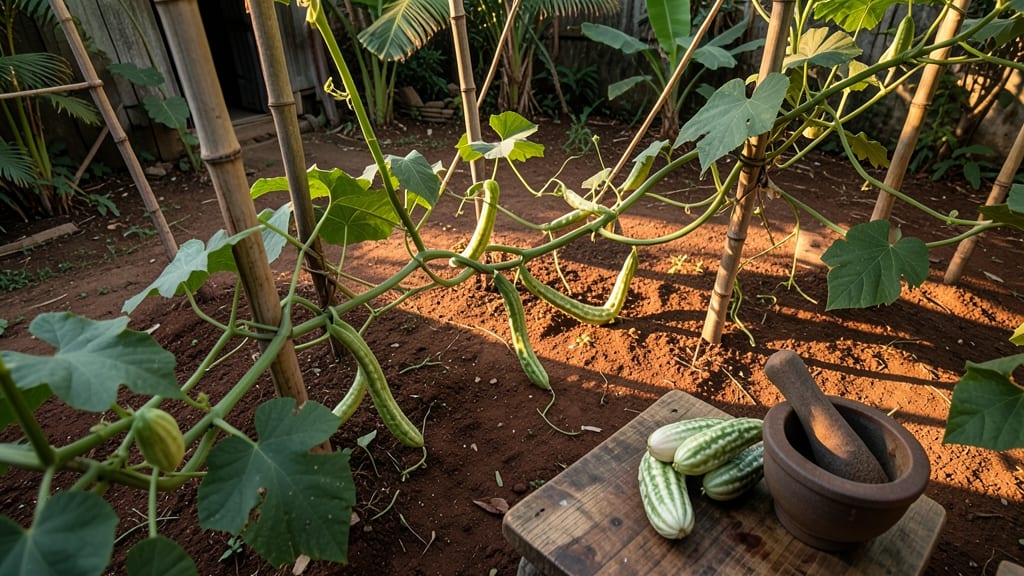 Snake Gourd for Tropical Gardens