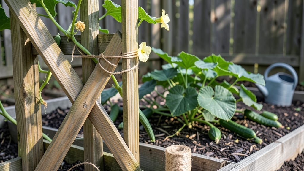 Building a Cucumber Trellis: Maximize Space for Bushier Harvests in 60 Days