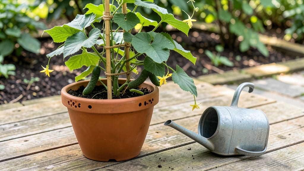 Potted Cucumber Plants: Container Growing Secrets for Bushy Vines