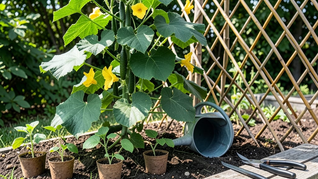 Planting Cucumbers Vertically: Space-Saving Trellis Tricks for Bushy Harvests