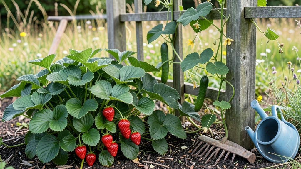 Can You Plant Strawberries With Cucumbers: Companion Benefits and Potential Risks Explained