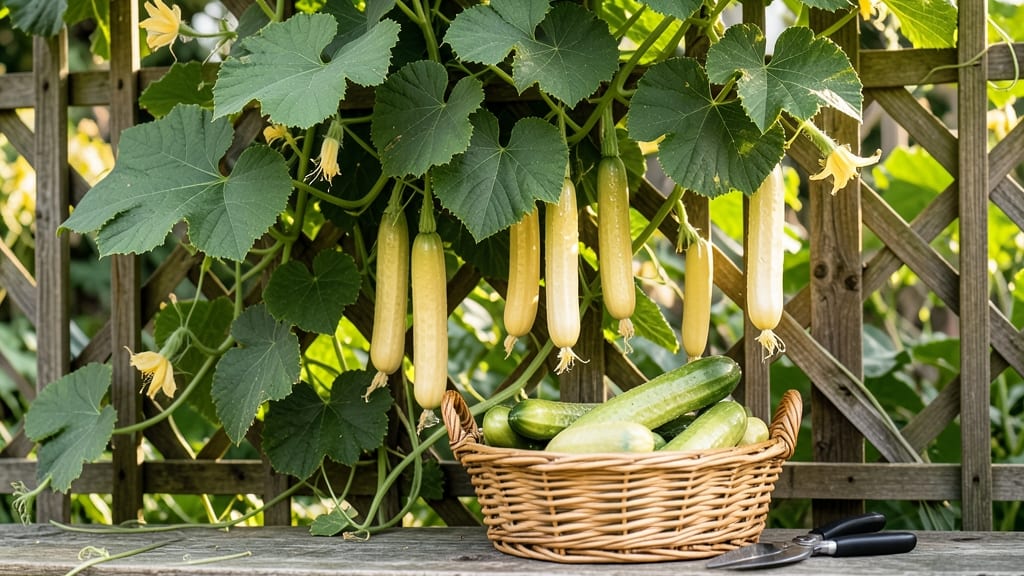 Long Yellow Cucumber Growing Guide: Pole-Trained Abundance in 55 Days
