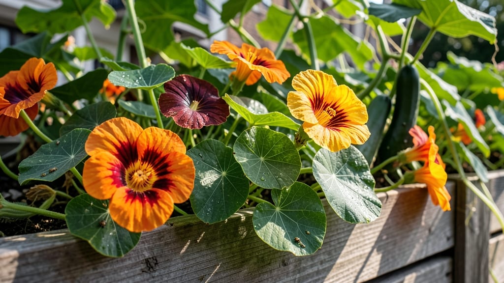 Nasturtiums to Trap Aphids and Cucumber Beetles