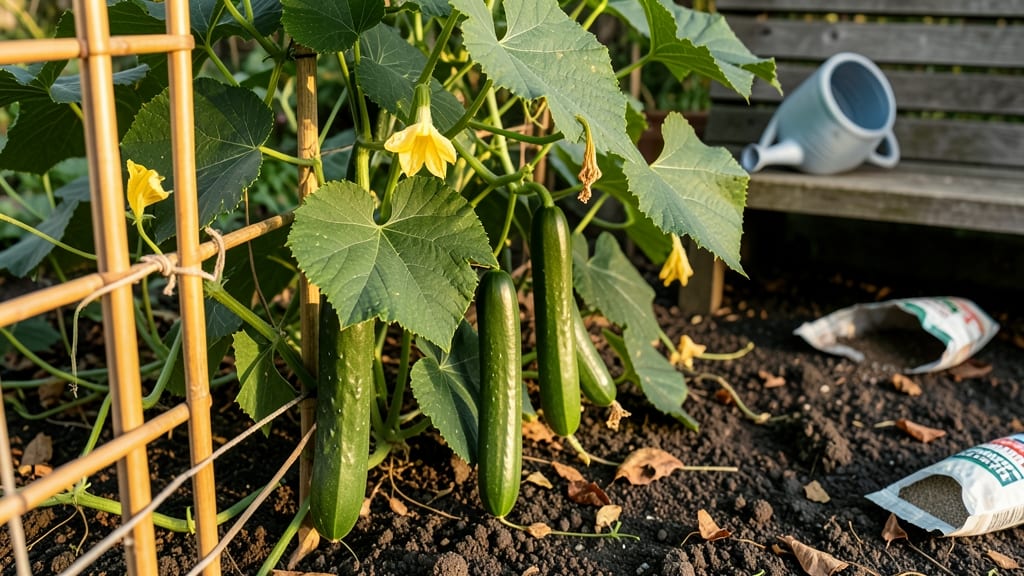 Climbing Cucumber Vines: Trellis Training Secrets for 30% More Fruit