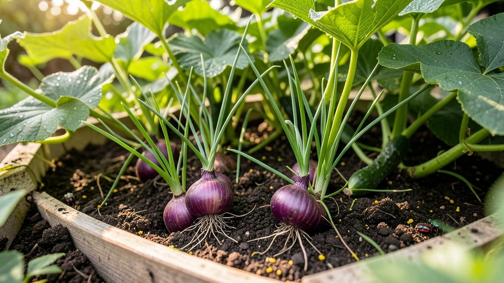 Onions Deter Cucumber Beetles with Strong Aromatic Compounds