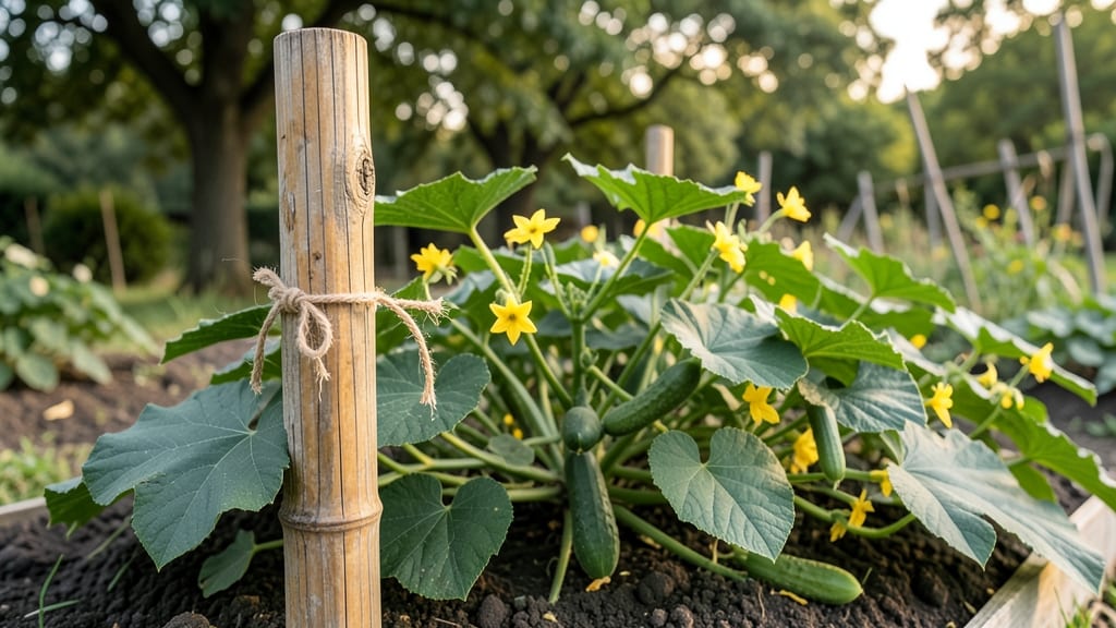 Stake and String Trellis for Cucumbers: Maximize Space With Easy DIY Support