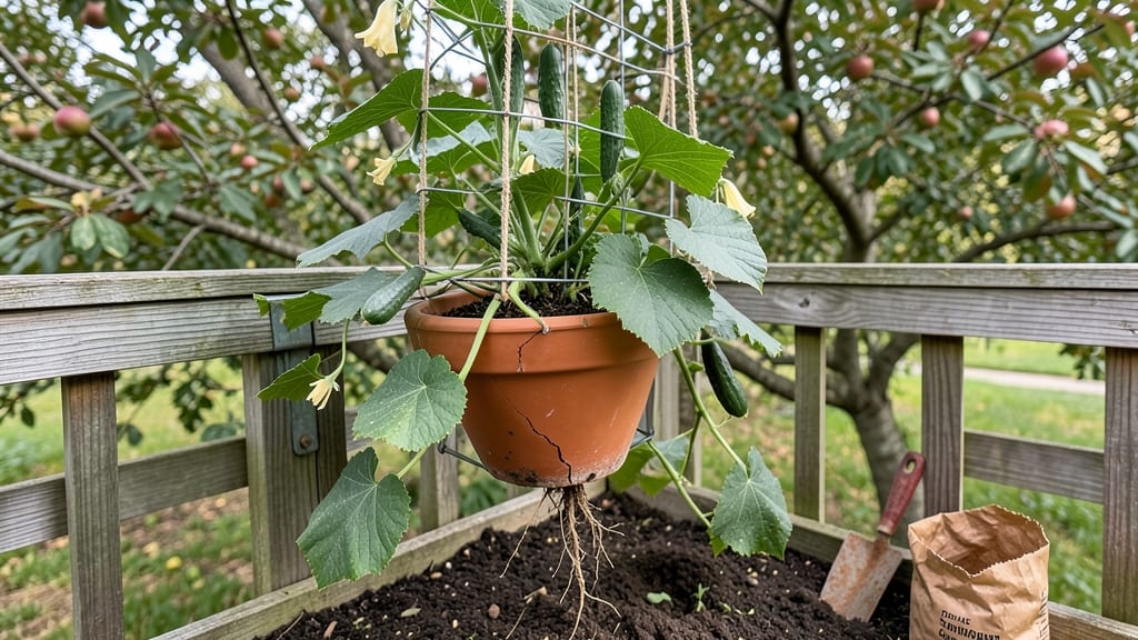 Cucumber Upside-Down Plants: Space-Saving Vertical Growth Hack