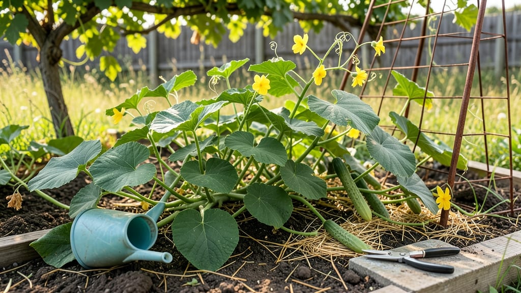 Yellow Flowers on Cucumber Plants: Pest-Repelling Pollinator Magnet