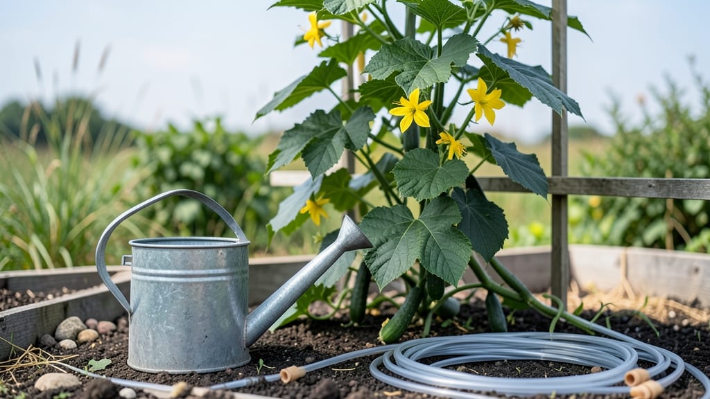 How Much Water Do Cucumbers Need: 1-Inch Weekly Rule for Thriving Vines