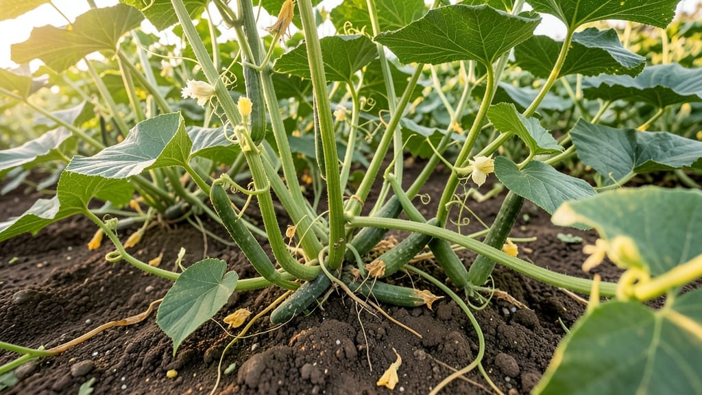 Beans Fix Nitrogen While Providing Vertical Support for Cucumbers