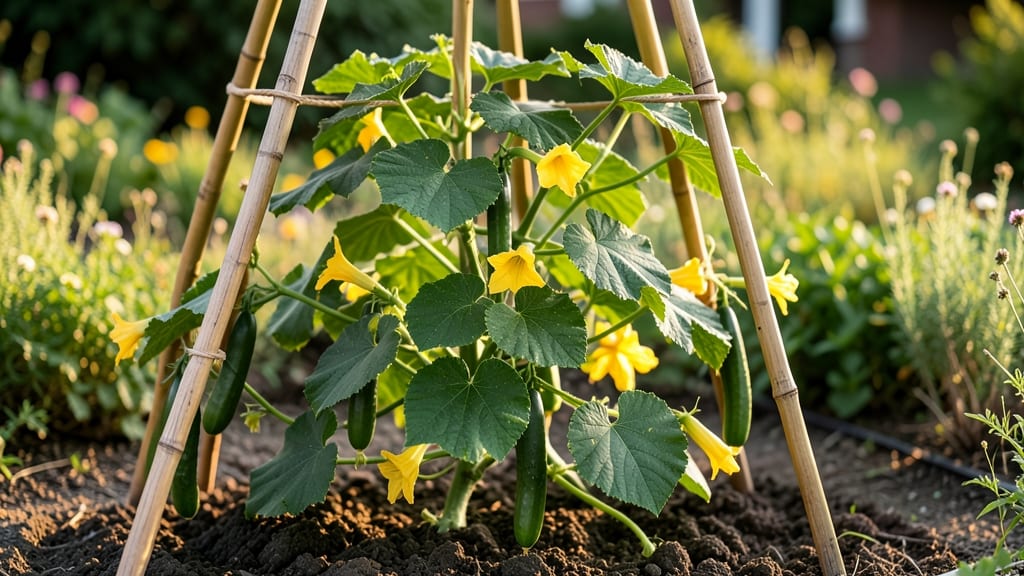 Teepee Trellis for Cucumbers: Maximize Space With 10-Foot Vertical Growth