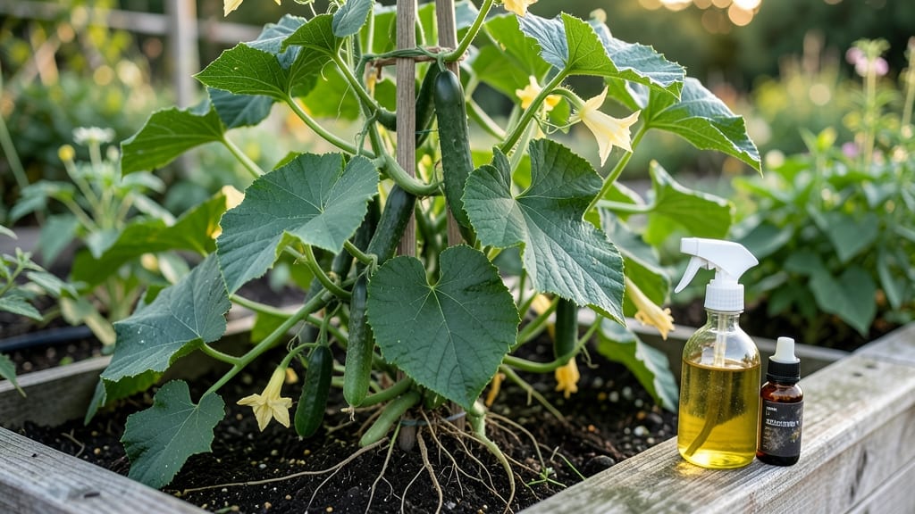 Neem Oil for Cucumbers: Pest-Repelling Shield for Healthy Vines