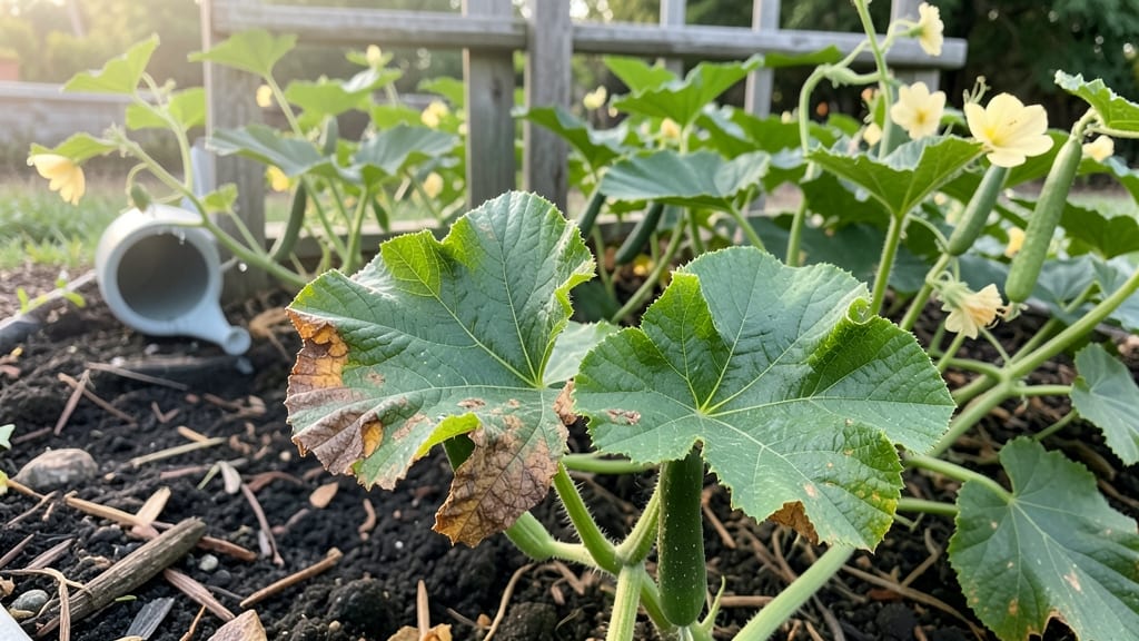 Brown Cucumber Leaves: Natural Remedy for Blight and Pests