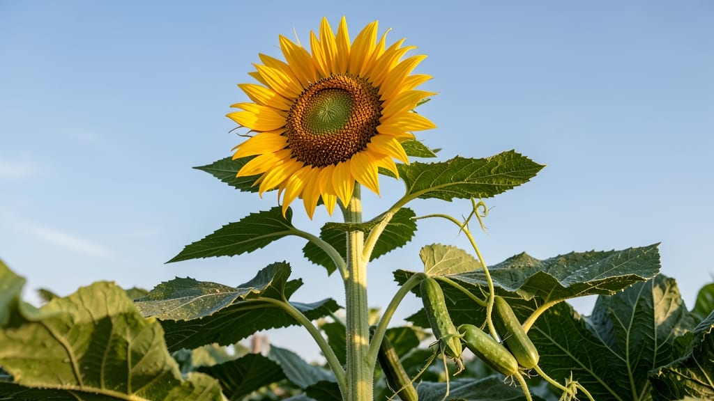 Sunflowers as Living Trellis