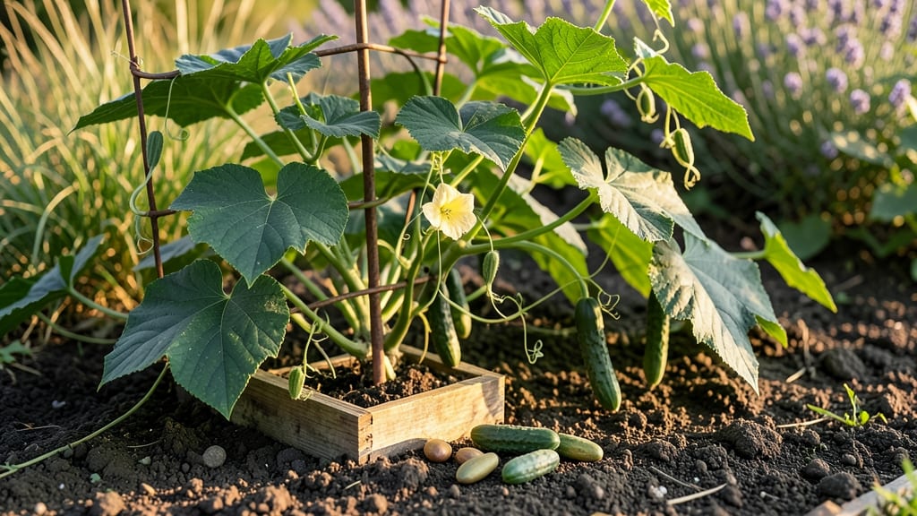 Organic Persian Cucumber Seeds: Fast-Germinating Variety for Pole Gardens