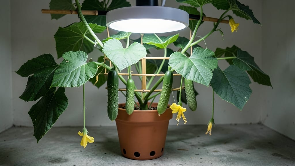 Can You Grow Cucumbers Inside: Compact Varieties and Light Requirements