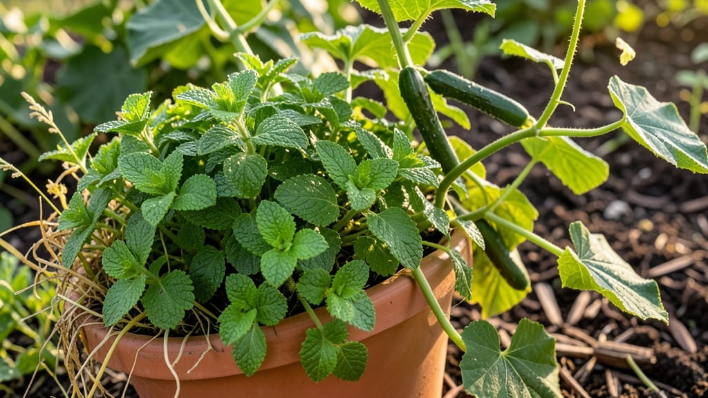 Mint for Weed Suppression and Aroma