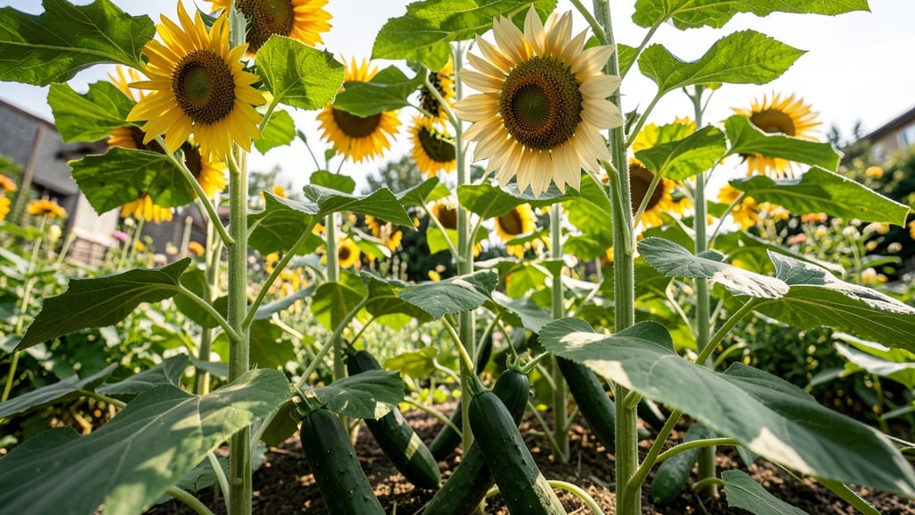 Sunflowers for Shade and Pest Confusion