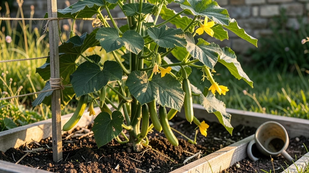 Cucumber in a Garden: Trellis Secrets for Bushier Plants and Bigger Harvests