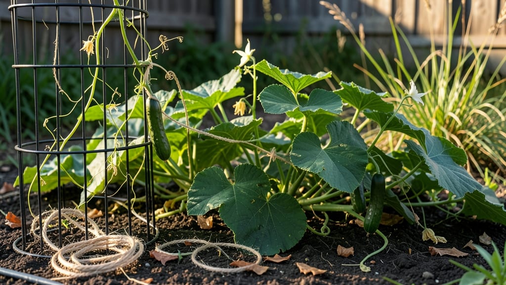Using Tomato Cages for Cucumbers: Sturdy Support for Bushy, Productive Vines