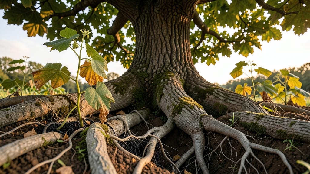 Walnut Trees Overhead