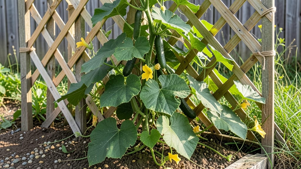 Cheap Cucumber Trellis: DIY Lattice Frame for Vertical Growth