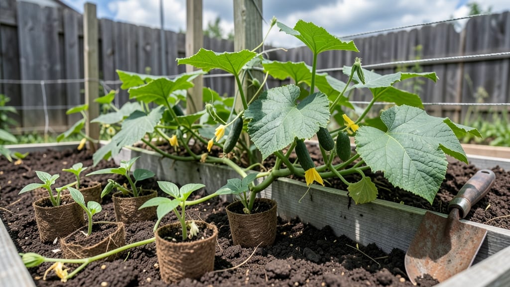 Planting Cucumbers in Raised Beds: Maximize Yields With Spacing and Trellis Tricks