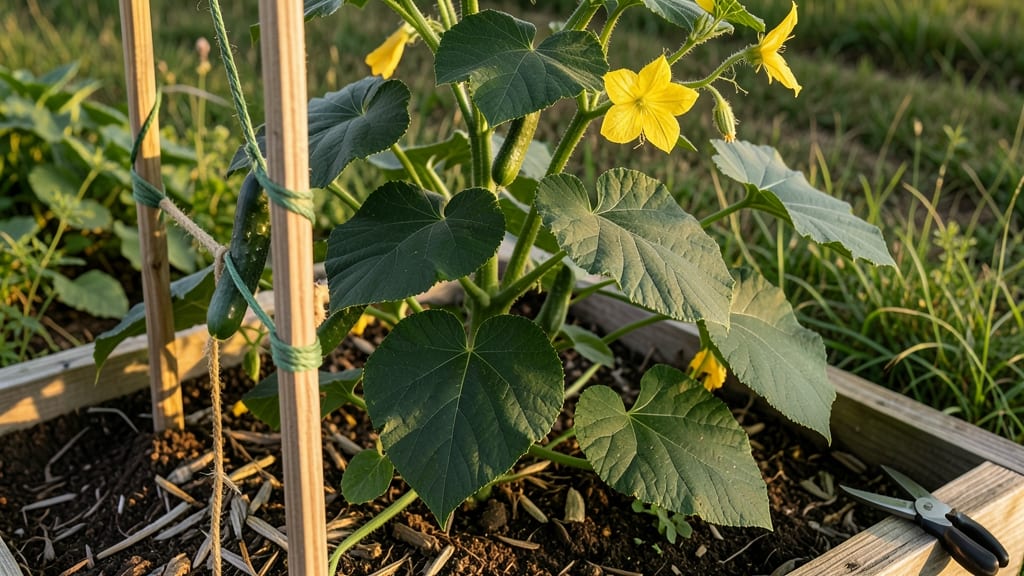 How to Tie Up Cucumbers: Trellis Secrets for Bushier Vines and Bigger Harvests