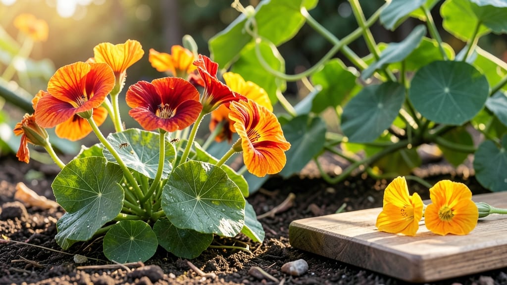 Nasturtiums for Aphid Protection
