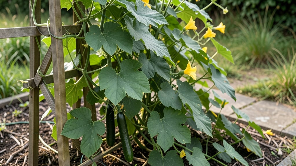 Cucumber Fence Trellis: Space-Saving Support for Bushy Vines