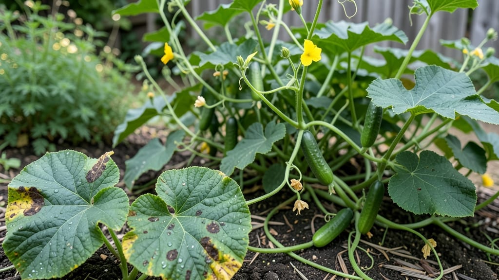 Brown Spots On Cucumber Leaves: Fungal Blight Cure With Baking Soda Spray