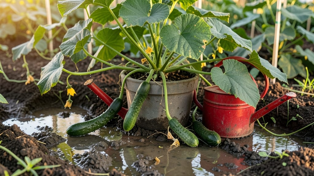 Overwatered Cucumbers: Revive Your Plants in 3 Steps