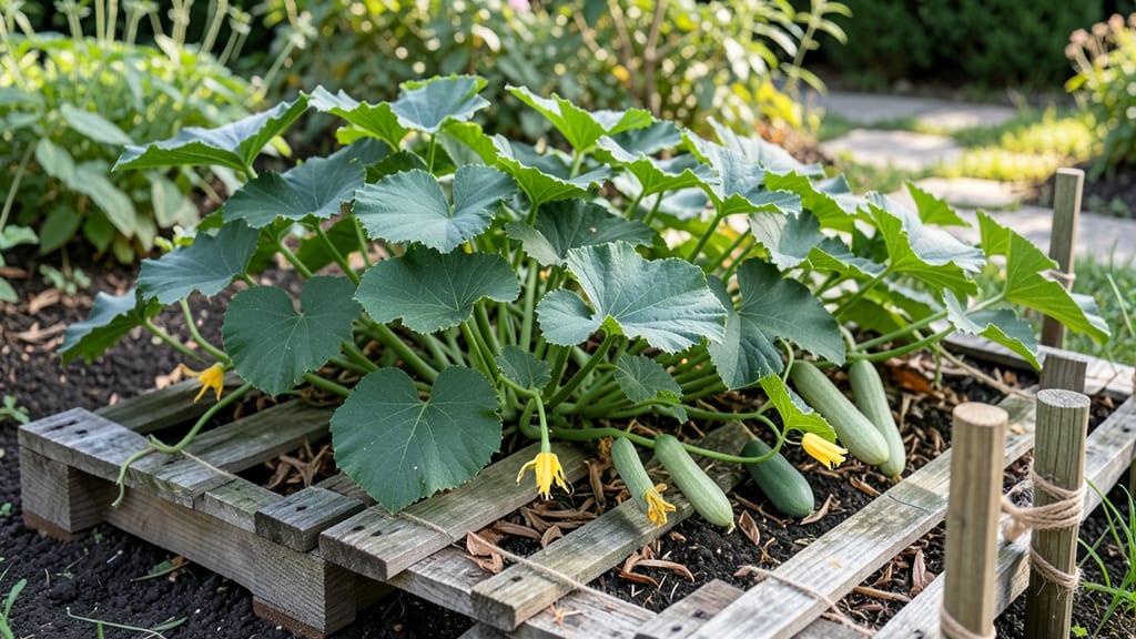 Pallet Trellis For Cucumbers: Sturdy Vertical Garden Support