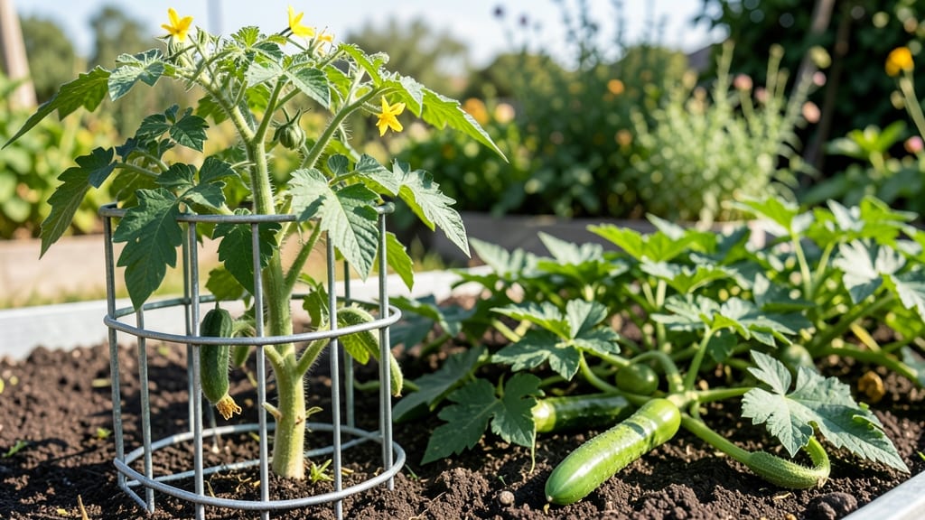 Tomato Cages for Cucumbers: How to Support Vines Without Stunting Growth