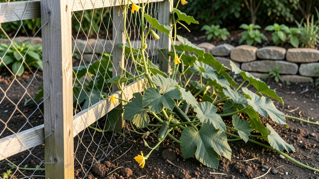 Cucumber Trellis Netting: Space-Saving Support for Bushy Vines