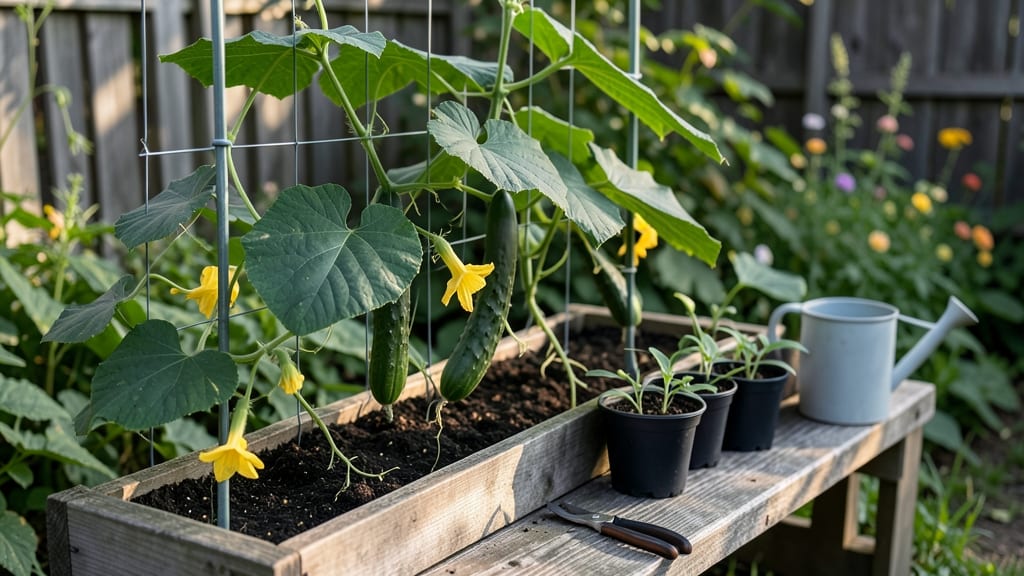 Planting Japanese Cucumbers: Trellis-Free Abundance in 55 Days