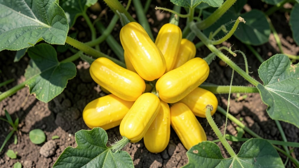 Lemon Cucumber with Yellow Fruit